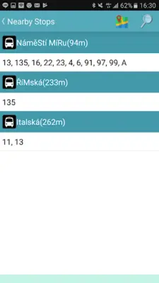 Prague Transit Timetable android App screenshot 2